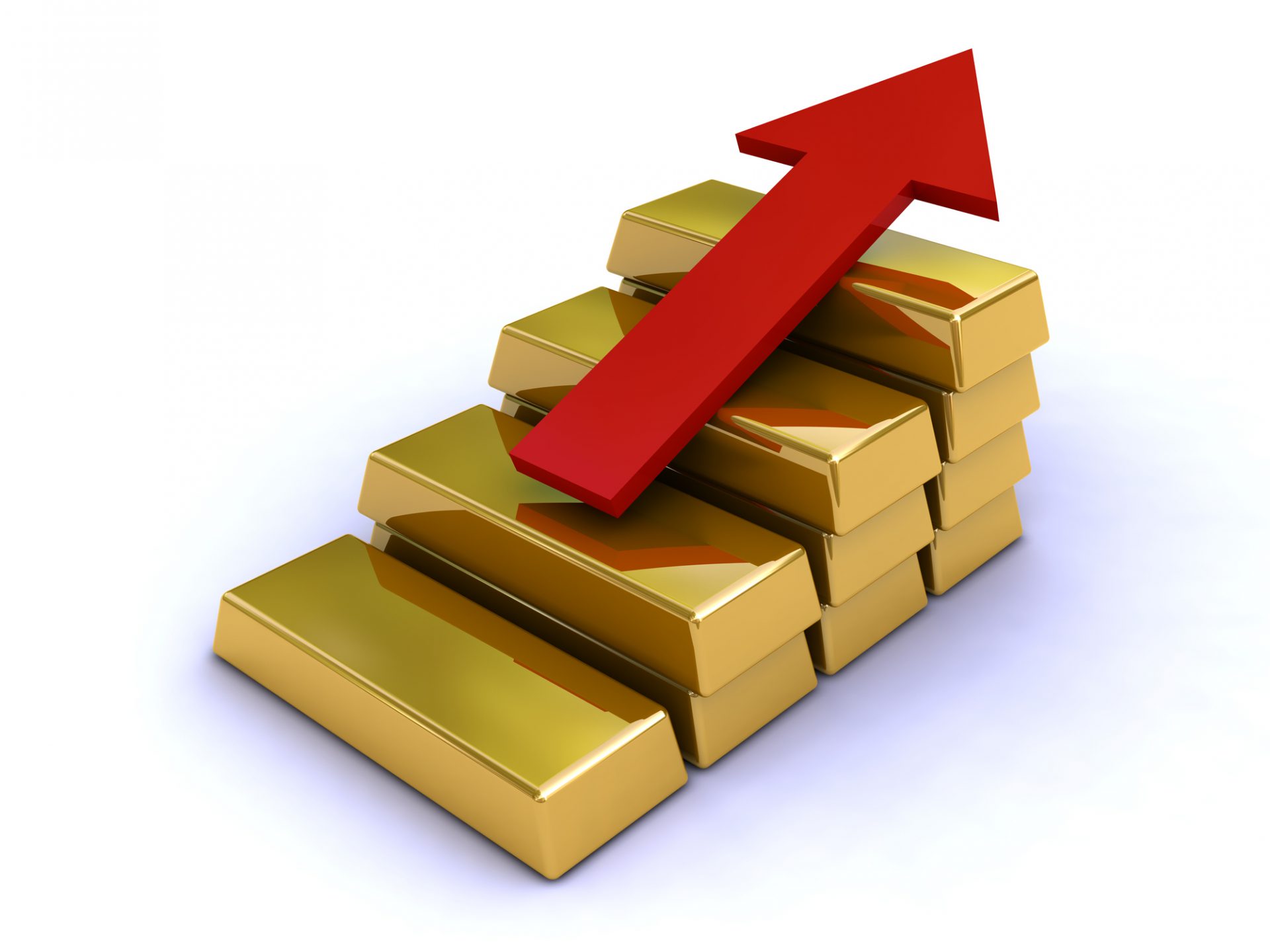 Increasing value of gold.