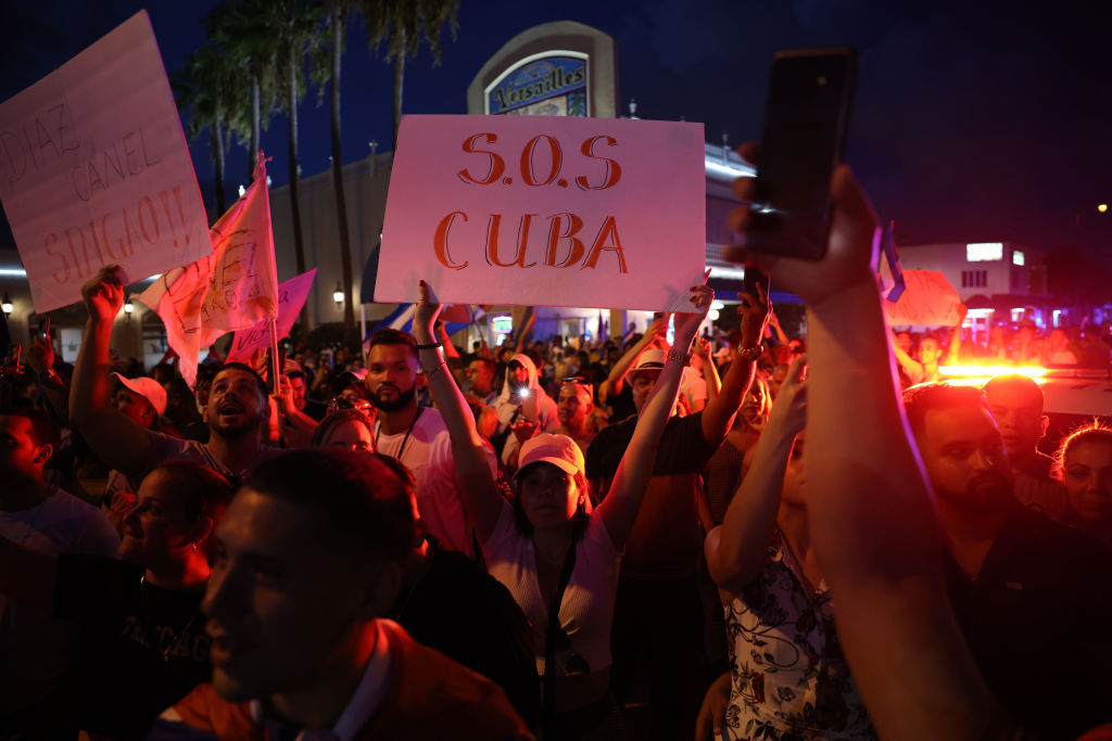 Miami's Little Havana Community Reacts To Protests In Cuba