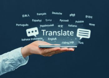 The concept of a program for translating in a smartphone from different languages.