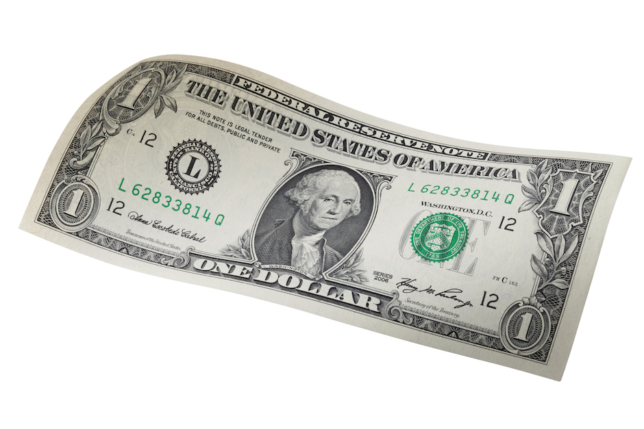 One dollar bill. Photo with clipping path.Similar photographs from my portfolio: