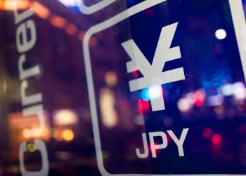 Sign of Japanese yen.