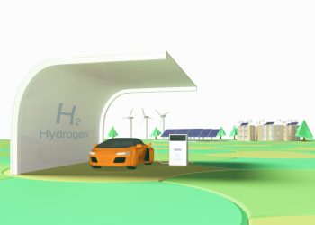 Auto driving Hydrogen Energy Car Station model against Smart City