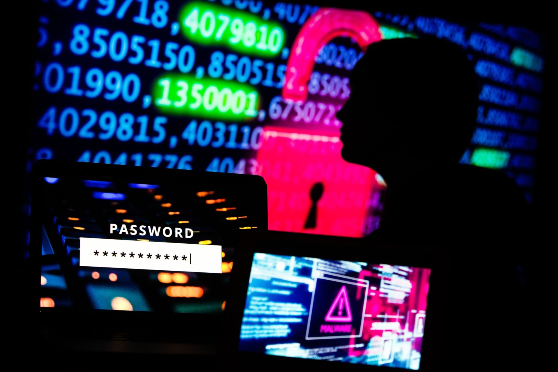Computer code displayed on screens arranged in Danbury, U.K., on Monday, Jan. 4, 2021. In the spring, hackers managed to insert malicious code into a software product from an IT provider called SolarWinds Corp., whose client list includes 300,000 institutions. Photographer: Chris Ratcliffe/Bloomberg