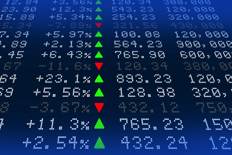 Digital Stock exchange panel