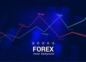 Stock market or forex trading graph and chart for technology fin. Board, information. Vector Illustration