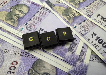 indian currency and gdp word spelled out