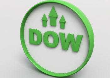 A Dow Jones reflation sign from the Pure 3D Collection.