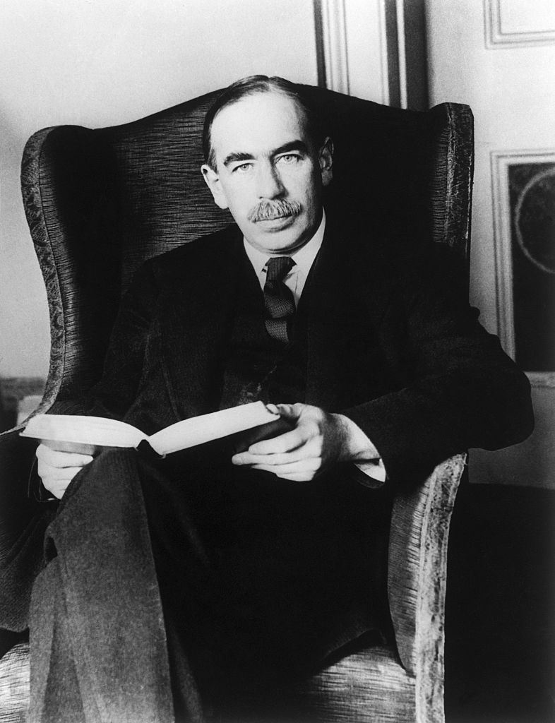 (Original Caption) 5/31/29-London, England-Mr. J. Maynard Keynes, the famous economist pictured at his home in London, predicts that the Liberals will win eighty-five seats from the Conservatives, six from the Socialists, and one from the Independents, in addition to the seats they already hold in the General Election.