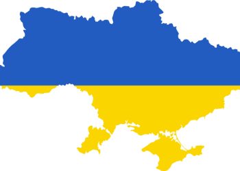 Ukraine flag map
