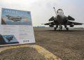 JAKARTA, INDONESIA - JULY 26: A Rafale fighter jet from France on display at Halim Perdana Kusuma Military Base in Jakarta, Indonesia on July 26, 2023. The Indonesian government plans to buy 6 of the planned 42 fighter jets in the Indonesian Air Force for air defense modernization from Airbus Defense France. (Photo by Eko Siswono Toyudho/Anadolu Agency via Getty Images)