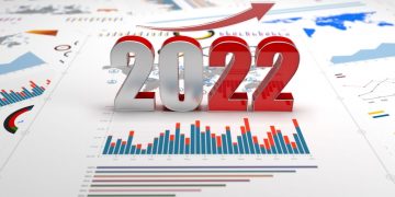Business Trends Graphs and charts  2022 3d image