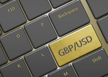 closeup of computer keyboard with currency pair: gbp/usd button