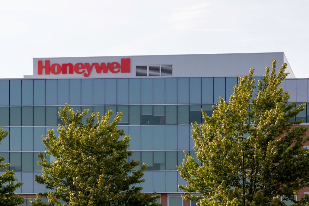 Markham, Ontario, Canada - June 29, 2018: Honeywell building in Markham, Ontario. Honeywell Building Solutions is part of Honeywell – the Fortune 100 technology company.