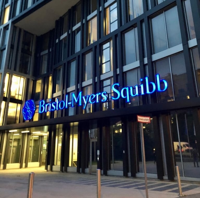 Munich, Germany - May 24, 2018: Bristol Myers Squibb building