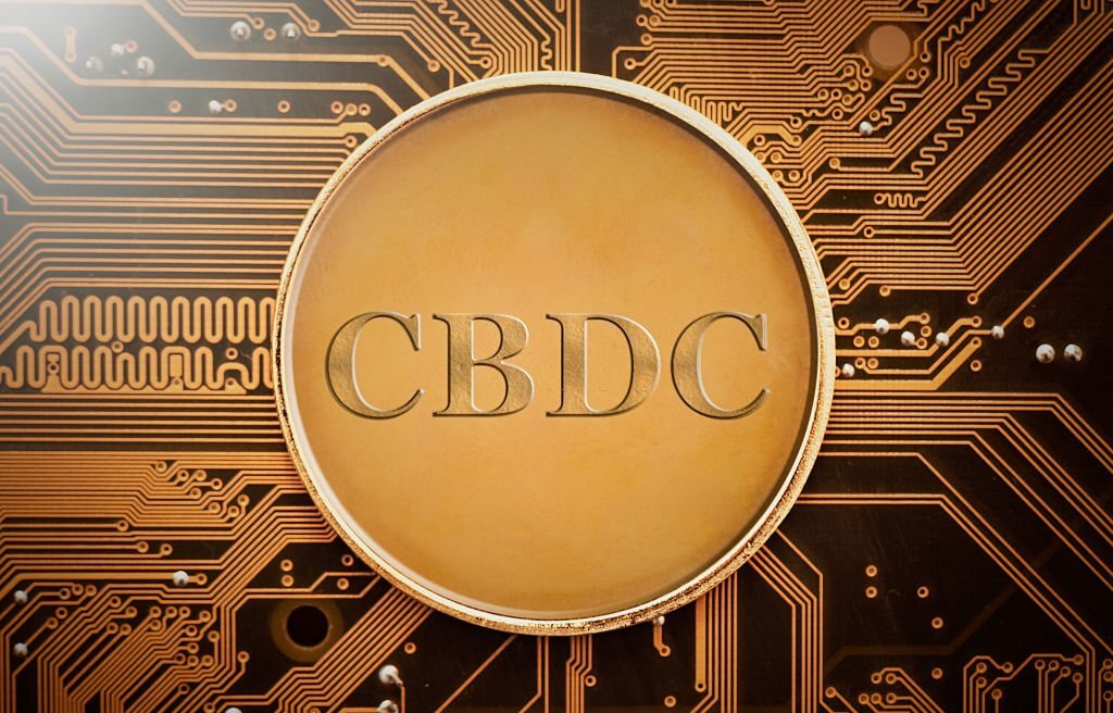 CBDC - central bank digital currency technology. New generation of money concept